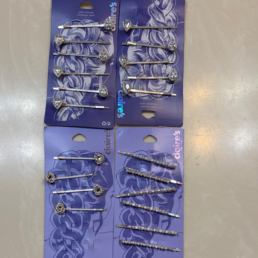 Claire's Shimmering Silver Hair Accessory Collection